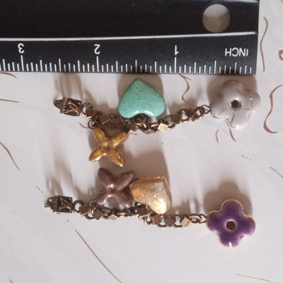 Authentic Louis Vuitton LV monogram antique style vintage pierced charm earrings - Picture 10 of 12